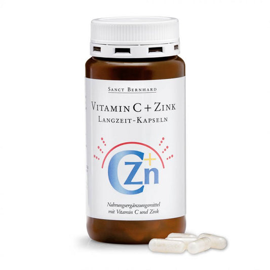 Vitamin C + Zinc Slow Release Capsules, 180 Capsules