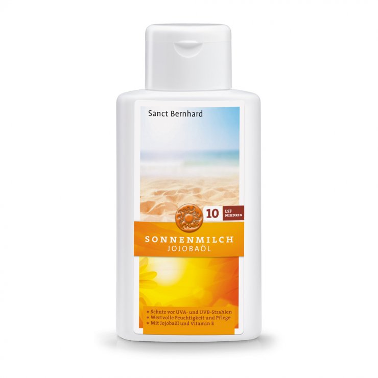 Jojoba Sun Protection Milk SPF 10, 250-ml-bottle