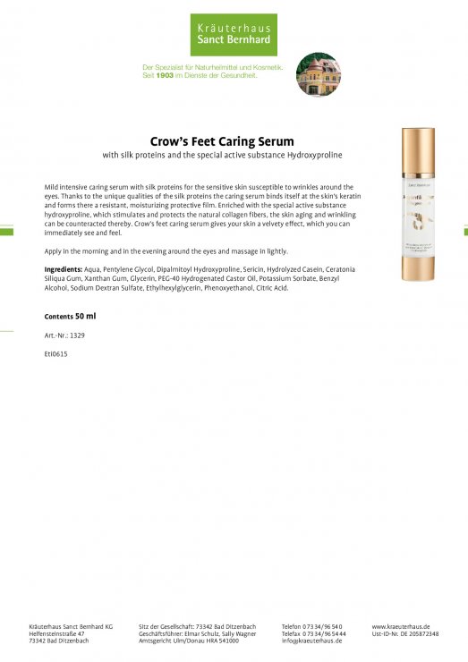 Crow's Feet Caring Serum, 50 ml