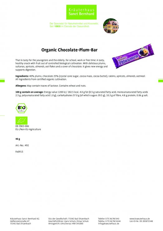 Chocolate-plum-bar, 40-g-bar