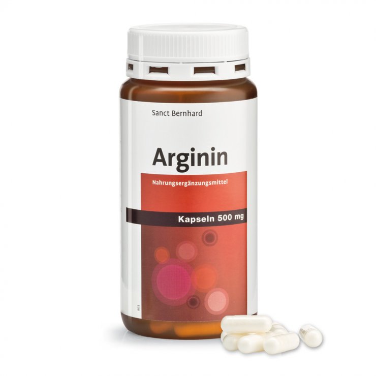 Arginine Capsules 500 mg, 150 capsules